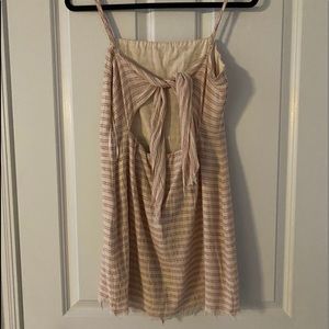 Pink/ white mini casual dress